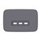 Clipsal Iconic, Essence USB Charging Station Skin, 3 Gang - Ash Grey