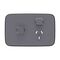 Clipsal Iconic, Essence Single Power Point Skin with 1 extra switch, Horizontal Mount, 250V, 10A, Clip-On - Ash Grey