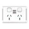Pro Series, Twin Power Point, Horizontal Mount,1Ex2USBCHRG, Type A+A, 10A, 250V - Extra Vivid White