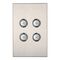 C-Bus Control and Management System, Glass Fascia, 4 Gang, Saturn Series, Rectangular - Stainless Steel