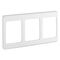 2000 Series, Flush Surround, 3 Gang, Vertical Mount, Curved Sided, Standard Pattern - White Electric