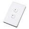 C-Bus Control and Management System, Plastic Plate Wall Switch, 2 Button - White Electric
