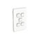 Clipsal Iconic, Gridplate and Skin, 5 Gang, Vertical/Horizontal - Vivid White