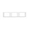 2000 Series, Flush Surround, 3 Gang, Horizontal Mount, Standard Pattern - White Electric