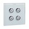 C-Bus, SpaceLogic Wall Plate, Saturn, E-Series, Key Input unit, 4 keys - Glass Finish