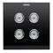 C-Bus, SpaceLogic Wall Plate, Saturn, E-Series, Key Input unit, 4 keys - Black