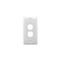 Standard Series, Plate Only, 2 Gang Intermediate Size - White Electric