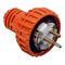 Clipsal - 56 Series, Plug Top, Straight, 3 Round PIN, 10A, 250V, IP66 - Electric Orange