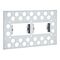2000 Series, Metal Plaster Bracket, Horizontal 2 Gang, Recess Mount