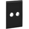 C-Bus Control and Management System, Glass Fascia, 2 Gang, Saturn Series, Rectangular - Black