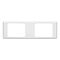 2000 Series, Flush Surround, 2 Gang, Horizontal Mount, Curved Sided, Standard Pattern - White Electric