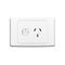 2000 Series, Single Switched Powerpoint, Single Switched Powerpoint, 250V, 10A, 2 Pole - White Electric