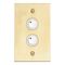 C-Bus Control and Management System, Flat Plate, Key Input, 2 Gang, B Style, Learn Enabled, Brass - White Electric