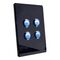 C-Bus, SpaceLogic Wall Plate, Saturn, A-Series, Key Input unit, 4 keys - Black