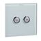 C-Bus, SpaceLogic Wall Plate, Saturn, E-Series, Key Input unit, 2 keys - Pure White