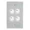 C-Bus Control and Management System, Flat Plate, Key Input, 4 Gang, B Style, Learn Enabled, Stainless Steel - White Electric