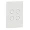 C-Bus, SpaceLogic Wall Plate, Saturn Zen, A-Series, Key Input unit, 4 keys - Zen White