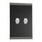 C-Bus, SpaceLogic Wall Plate, Saturn, A-Series, Key Input unit, 2 keys - Black