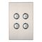 C-Bus, SpaceLogic Wall Plate, Saturn, A-Series, Key Input unit, 4 keys - Stainless Steel