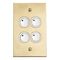 C-Bus Control and Management System, Flat Plate, Key Input, 4 Gang, B Style, Learn Enabled, Brass - White Electric