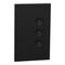 C-Bus, SpaceLogic Wall Plate, Saturn Zen, A-Series, Key Input unit, 3 keys - Zen Black