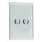 C-Bus Control and Management System, Glass Fascia, 2 Gang, Saturn Series, Rectangular - Glass Finish