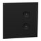 C-Bus, SpaceLogic Wall Plate, Saturn Zen, E-Series, Key Input unit, 2 keys - Zen Black