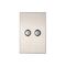C-Bus, SpaceLogic Wall Plate, Saturn, A-Series, Key Input unit, 2 keys - Stainless Steel