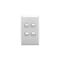 Standard Series, Flush Switch, 4 Gang, 250VAC, 10A, Standard, Vertical, PTN - White Electric