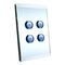 C-Bus Control and Management System, Glass Fascia, 4 Gang, Saturn Series, Rectangular - Glass Finish