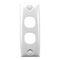 Standard Series, Flush Plates - Standard Series, Architrave Size, Switch Plate 2 Gang (75 x 32mm) - White Electric