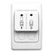 2000 Series, Room Access Card Operated Switch, 250VAC, 1 x 16A/2 x 10A, with Neon Indicator - White Electric