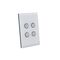 C-Bus, SpaceLogic Wall Plate, Saturn, A-Series, Key Input unit, 4 keys - Pure White