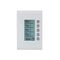 C-Bus Control and Management System, Glass Fascia, 5 Gang, Saturn Series - Pure White