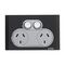 Saturn Series, Double Switch Power Point, 250V, 10A - Espresso Black