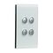 Saturn Series, Switch Grid and Cover Assembly, 4 Gang, Less Mechanism - Ocean Mist