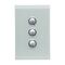 Saturn Series, Switch Cover, 3 Gang - Ocean Mist