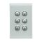 Saturn Series, Switch Cover, 6 Gang - Ocean Mist