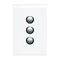 Saturn Series, Switch Cover, 3 Gang - Pure White