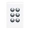 Saturn Series, Switch Cover, 6 Gang - Pure White