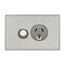Saturn Series, Single Switch Power Point, 250V, 10A - Horizon Silver