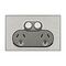Saturn Series, Double Switch Power Point, 250V, 10A - Horizon Silver