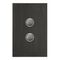 Saturn Series, push-button Switch, 2 Gang - Horizon Black