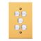 Metal Plate Series, Flush Switch, 5 Gang, 250VAC, 10A, Range, BBSL Style, Standard, Vert - Black