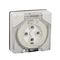 Clipsal - 56 Series, Socket Outlet, Surface 4 PIN Round 50A Less Enclosure - Grey