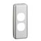 Classic C2000 Series, Switch Plate Cover, 2 Gang, Architrave - Brushed Aluminium