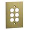Metal Plate Series, Switch Grid Plate and Cover, 6 Gang, BBSL Style, Less Mechanism, Over Size - White Electric