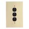 Metal Plate Series, Flush Switch, 3 Gang, 250VAC, 10A, Range, BBSL Style, Standard, Vert - Black