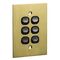 Metal Plate Series, Flush Switch, 6 Gang, 250VAC, 10A, Range, BBSL Style, Standard, Vert - Black