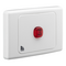 Medilec, Audible/Visual Alarm, 250VAC, 1 Gang, Horizontal - White Electric